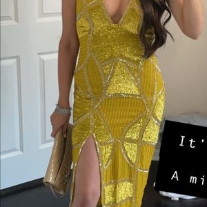 ASOS beaded sequin midi dress XS